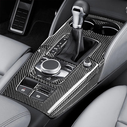 For Audi A3 S3 RS3 8V 2013-2019 Accessories Carbon Fiber Center Console Dashboard Air Vent Panel Trim Set Car Interior Sticker