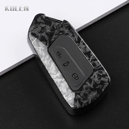 ABS Carbon Fiber Style Car Key Case Cover for VW Volkswagen Golf 8 MK8 GTI GTD R ID3 ID4 Cupra Skoda Octavia A8 Seat Leon MK4