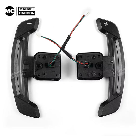 LED Magnetic Carbon Fiber Paddle Shifters for Audi B9 Series A1 A3 A5 A8 Q2 Q3 Q4 Q5 Q7 Q8 S1 S2 S3 S4 S5 SQ5 RS3 RS4 RS5 RSQ5