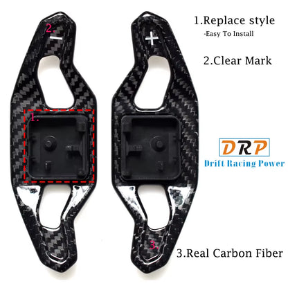 Carbon Fiber Shift Paddle for Audi A3 8V S3 RS3 A4 S4 A5 S5 RS4 B8 B9 A6 A7 TT TT R8 Q3 Q5 Car Steering Wheel Shifter Extension